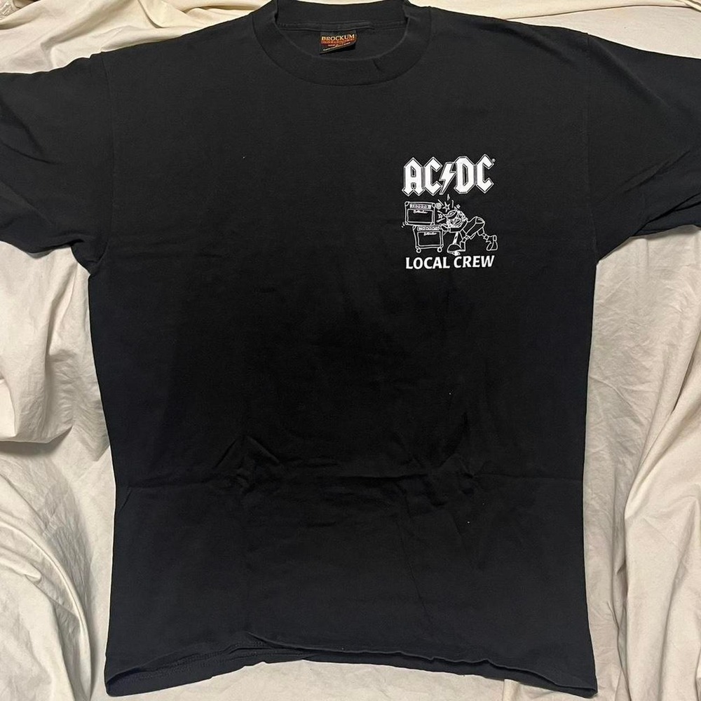 Rare Vintage AC/DC 1990-91 Razor's Edge Tour Local Crew T-Shirt - Unworn‎ XL
